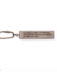 Wood Quote Keychain