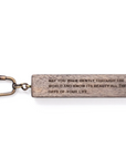 Wood Quote Keychain