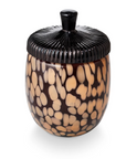 Midnight Pumpkin Glass Acorn Candle