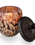 Midnight Pumpkin Glass Acorn Candle