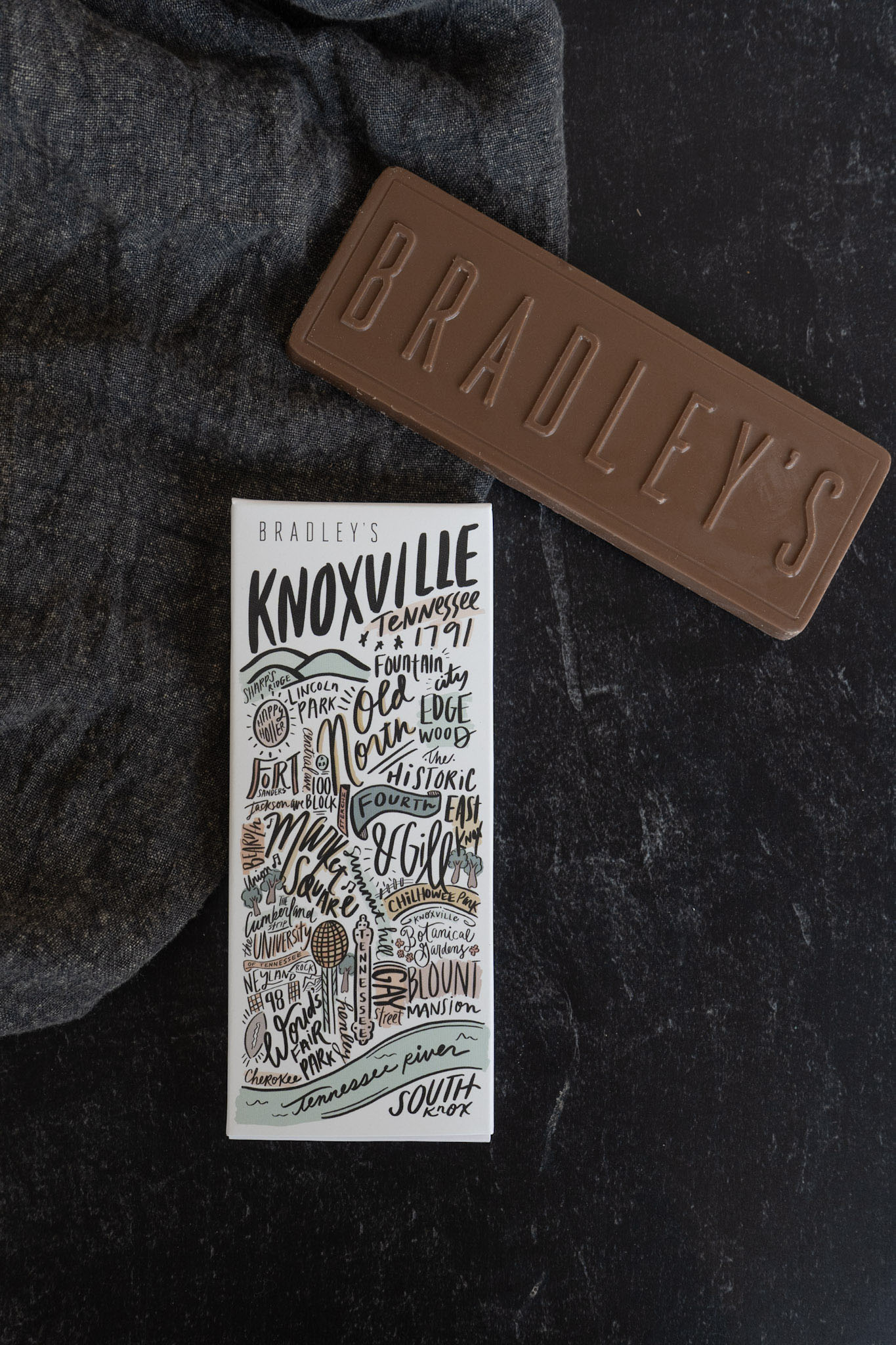 Knoxville Map Bar Milk Chocolate