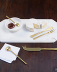 Miro Fork Tip Spear Cheese Knife, Brass
