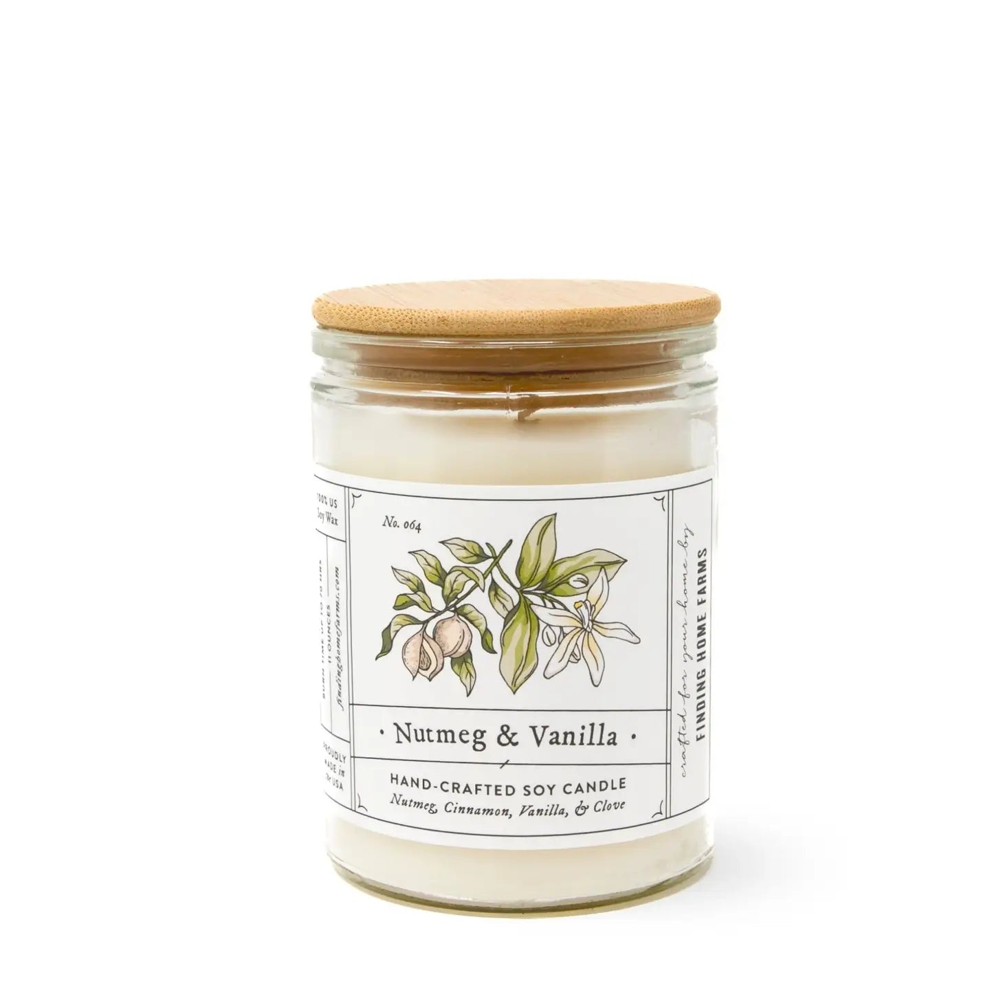 Large Nutmeg & Vanilla Soy Candle