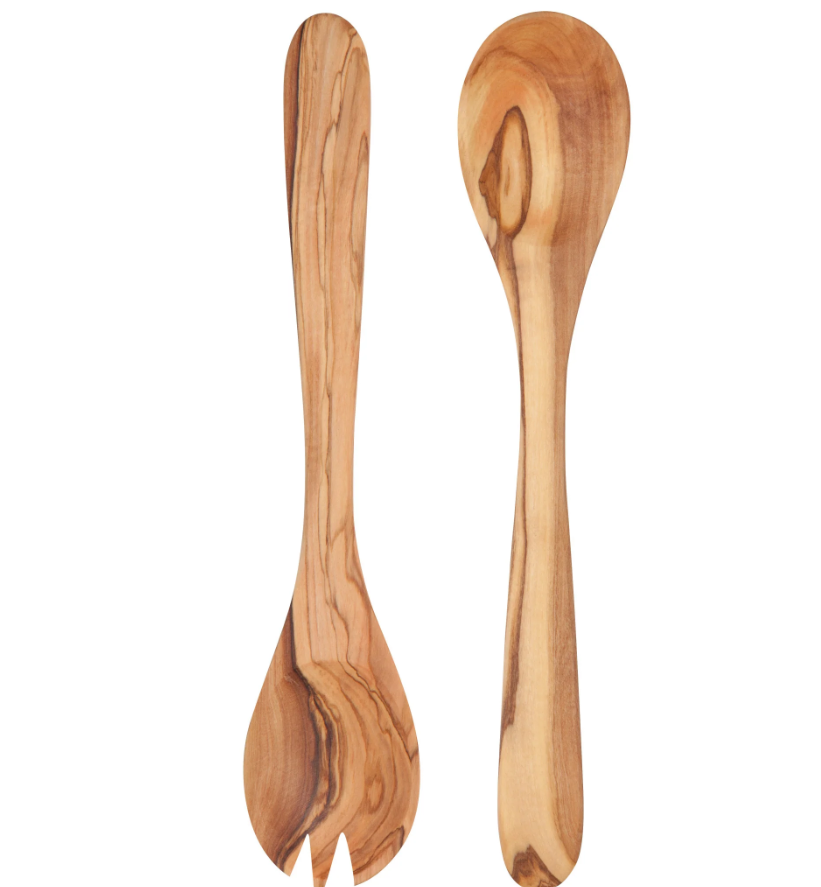Olive Wood Salad Servers