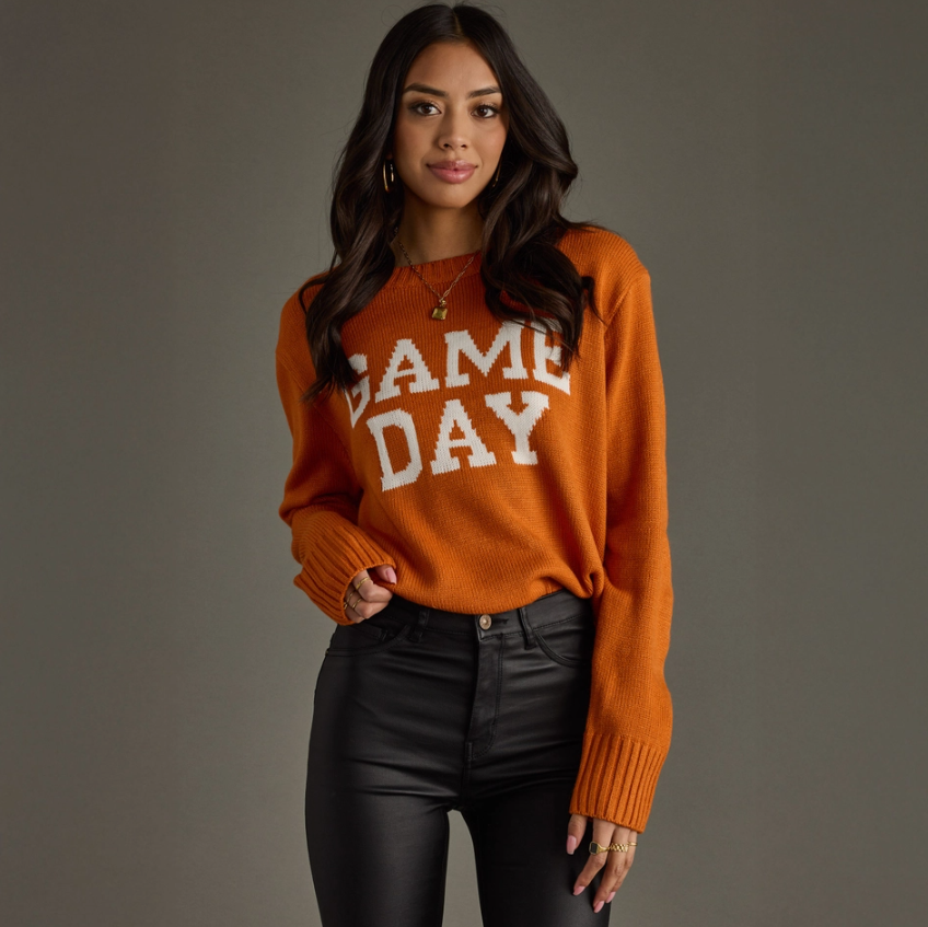 Orange Game Day Sweater