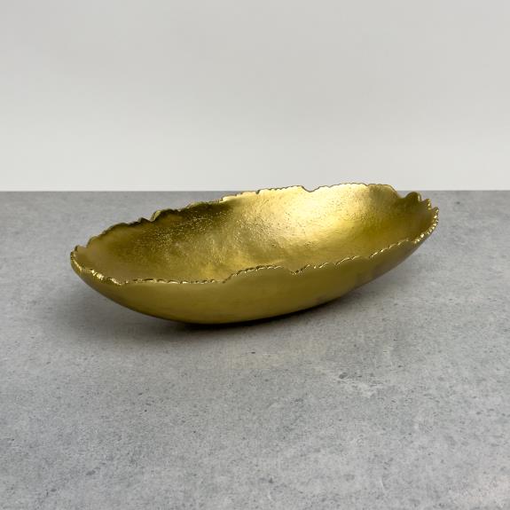 Oval Gilded Torn Texture Bowl