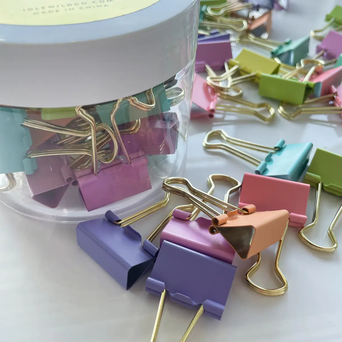 Pastel Binder Clips