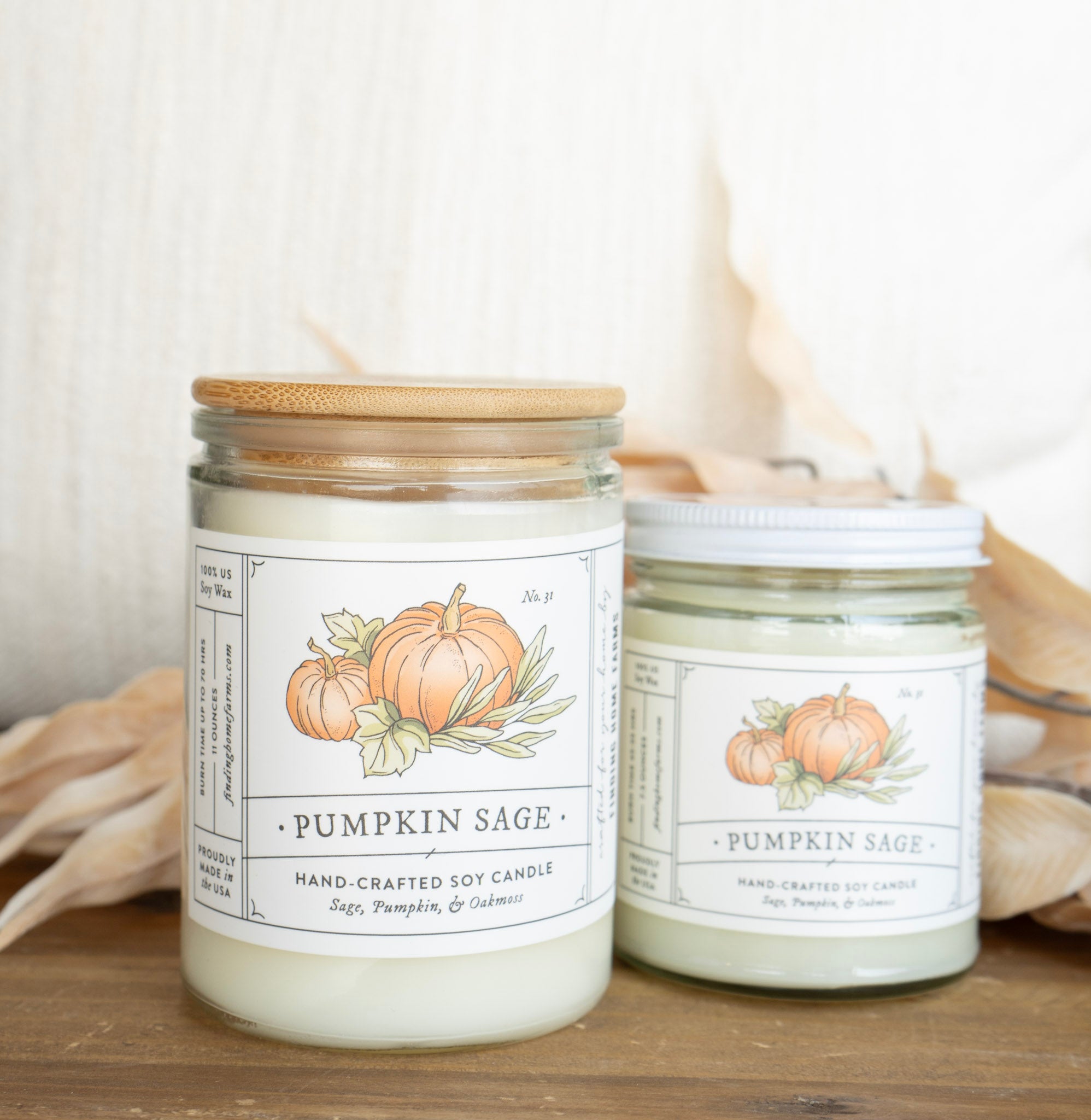 Large Pumpkin Sage Candle