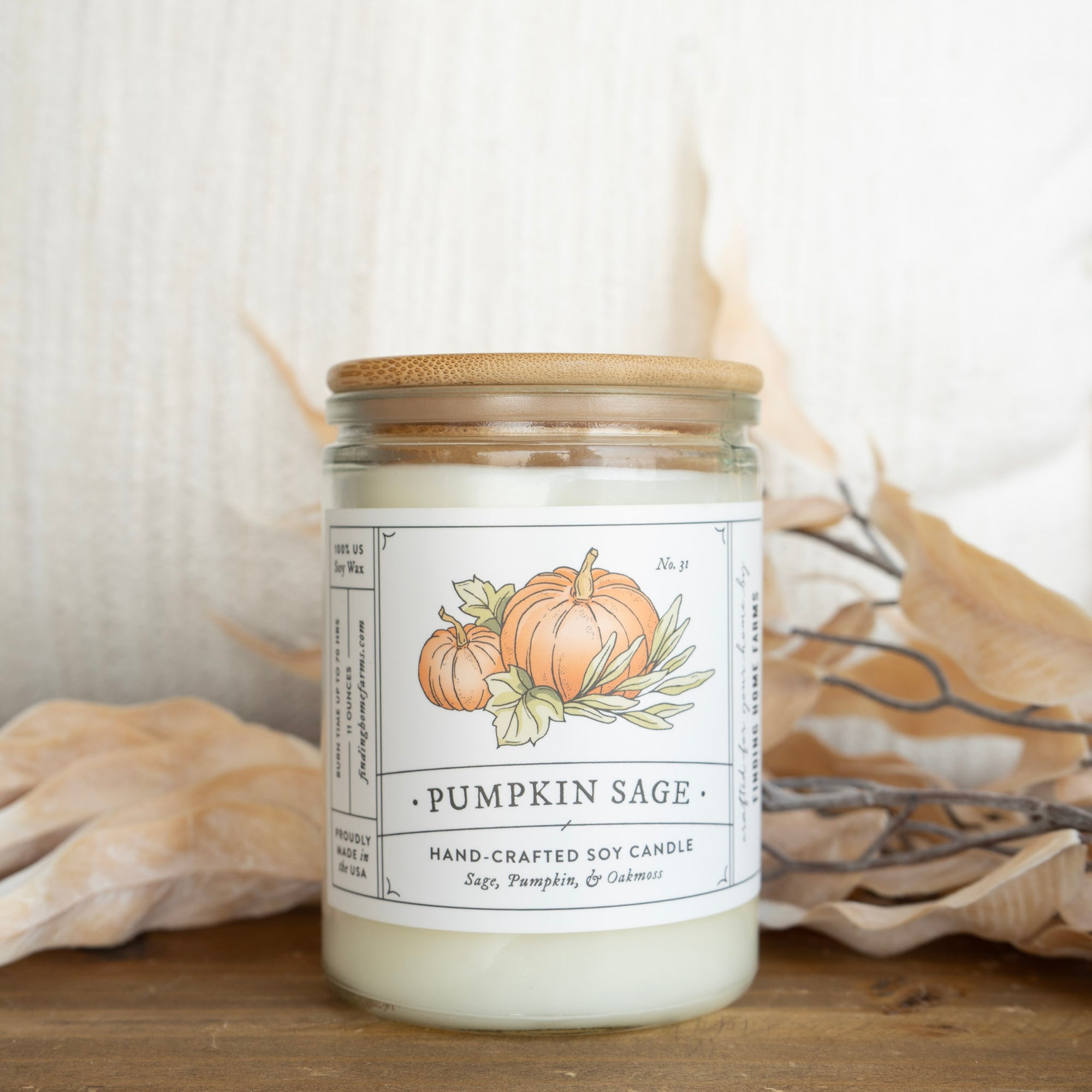 Large Pumpkin Sage Candle
