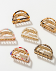 Rosalie Small Half Moon Metal Claw Clip