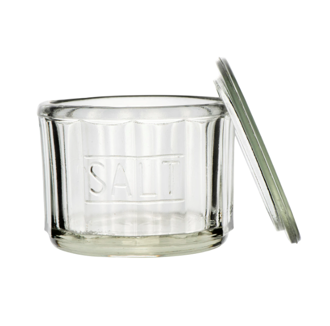 Round Glass Salt Cellar