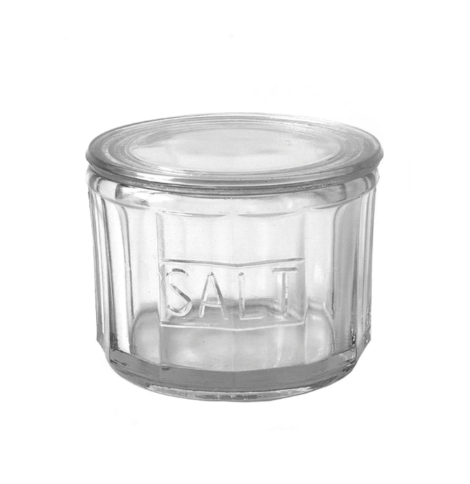 Round Glass Salt Cellar