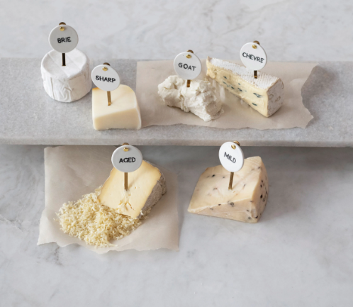 Stoneware and Stainless Steel Cheese Markers