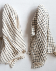 28" x 18" Black and White Cotton Tea Towel