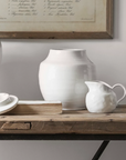 Stoneware Vintage Pitcher, 14oz, White