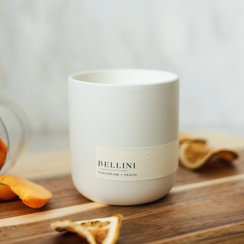 Bellini White Ceramic Candle
