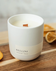 Bellini White Ceramic Candle
