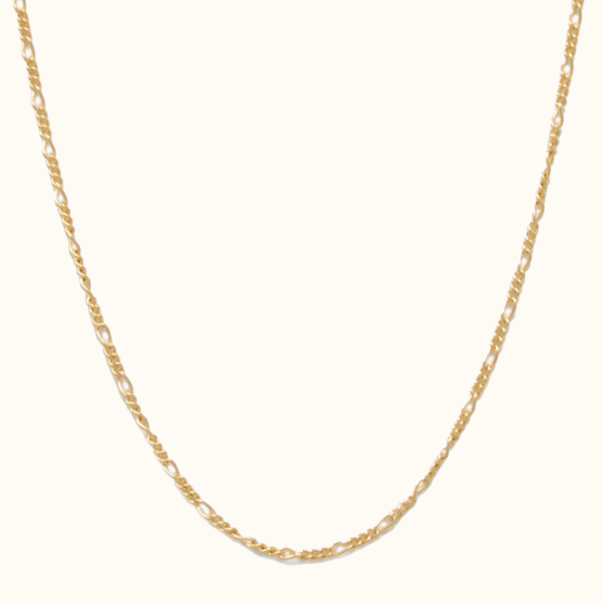 Figaro Chain Necklace: Gold Filled