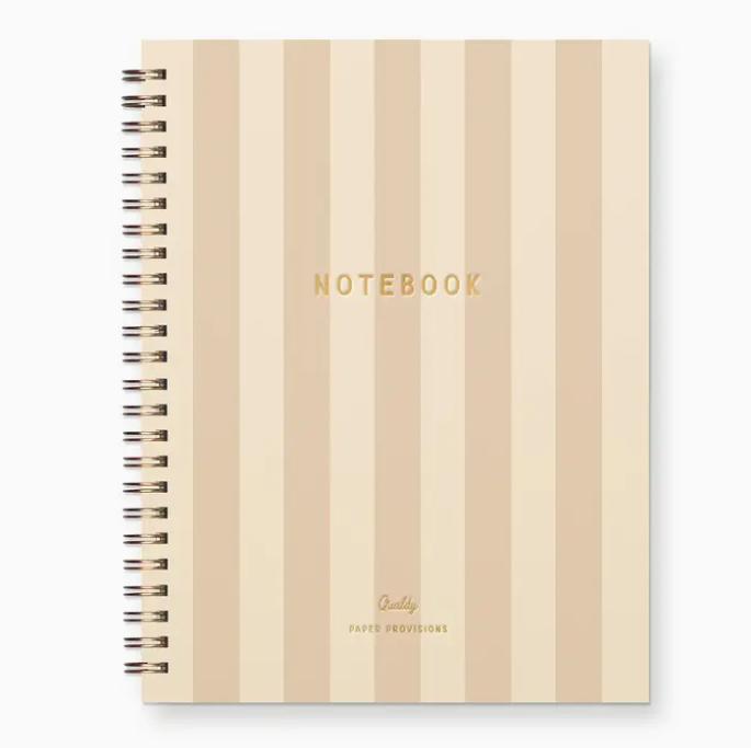 Golden Wheat Striped Signature Journal: Lined