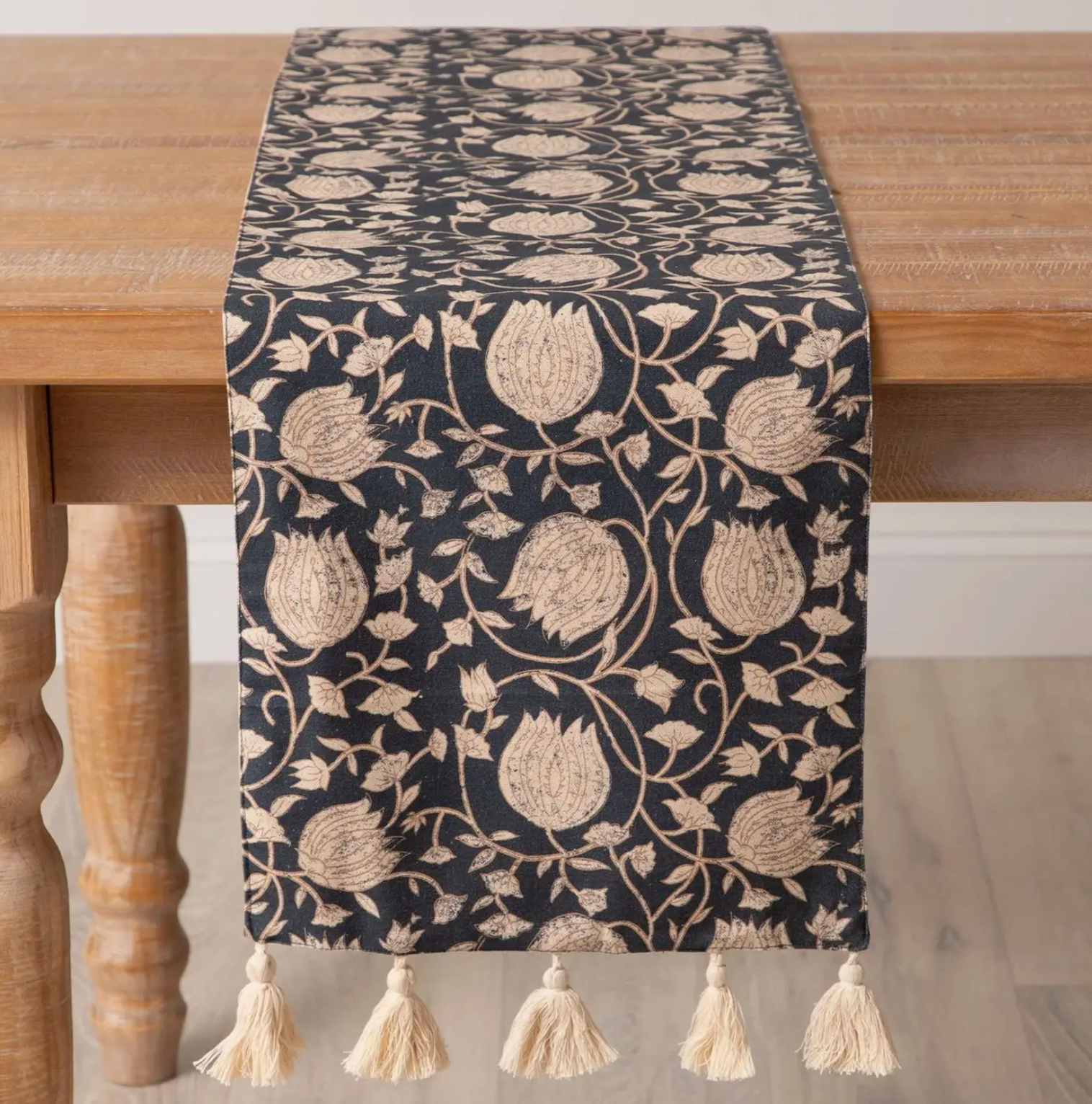 Table Runner - Navy Block Print