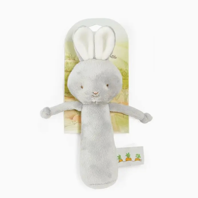 Friendly Chime Rattle Gray Bunny