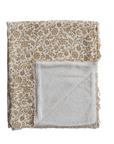 Floral Kantha Stitch Cotton Printed Throw
