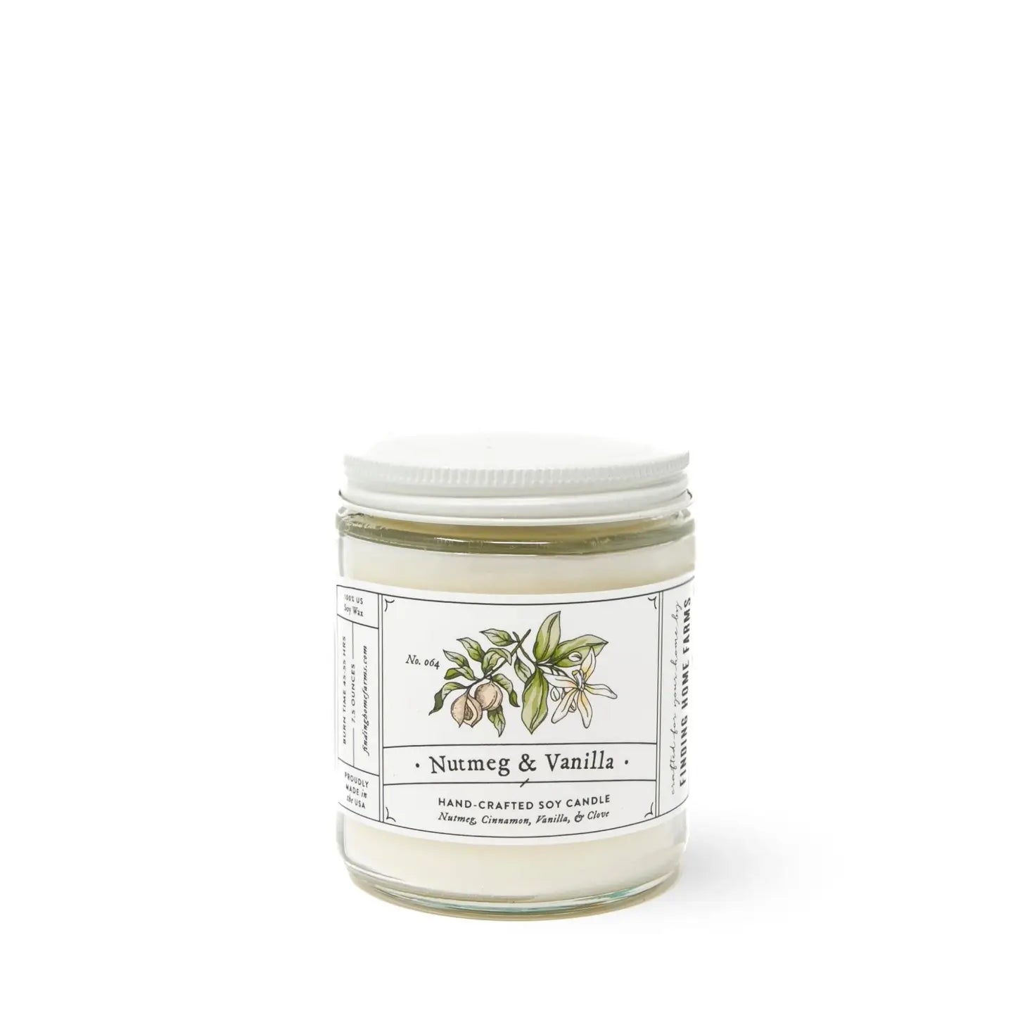 Small Nutmeg & Vanilla Soy Candle