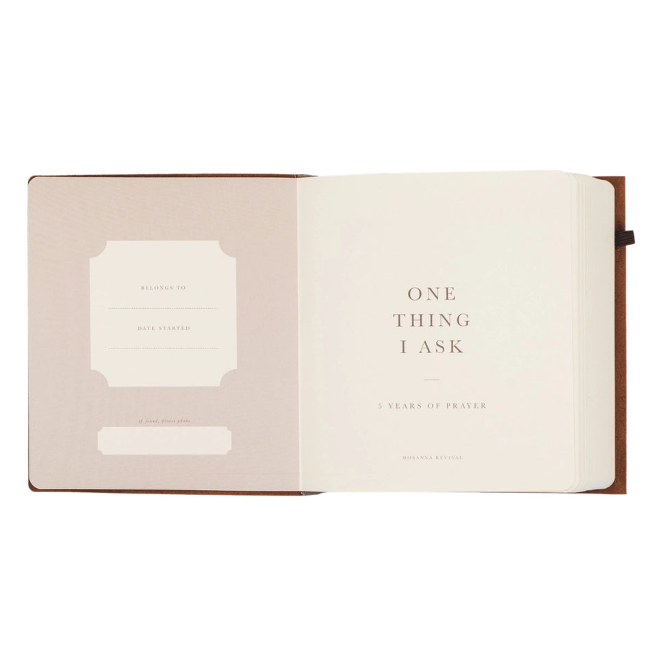 Genuine Leather One Thing I Ask 5-Year Prayer Journal - Luxembourg Theme