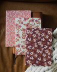 Burgundy Blooms Stitched Journal