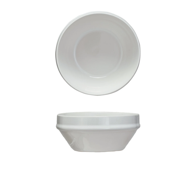 Antique White Stoneware Bowl