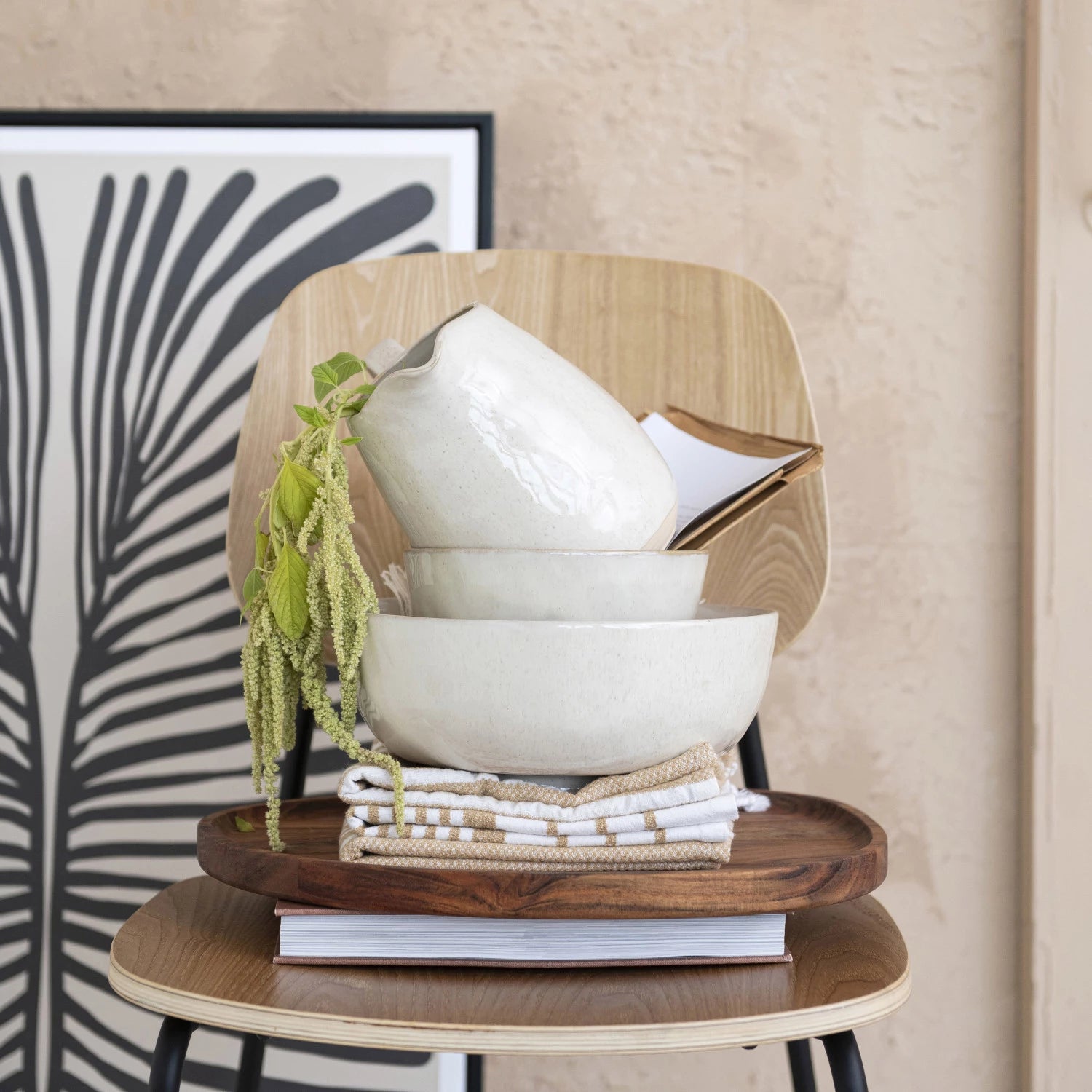 10" Stoneware Footed Bowl