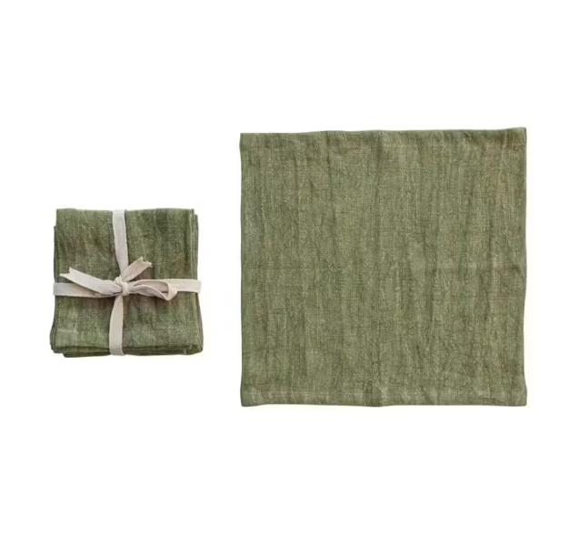 Cocktail Napkin Stonewashed Linen - Set of 4