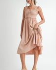 Textured Cotton Midi Dress