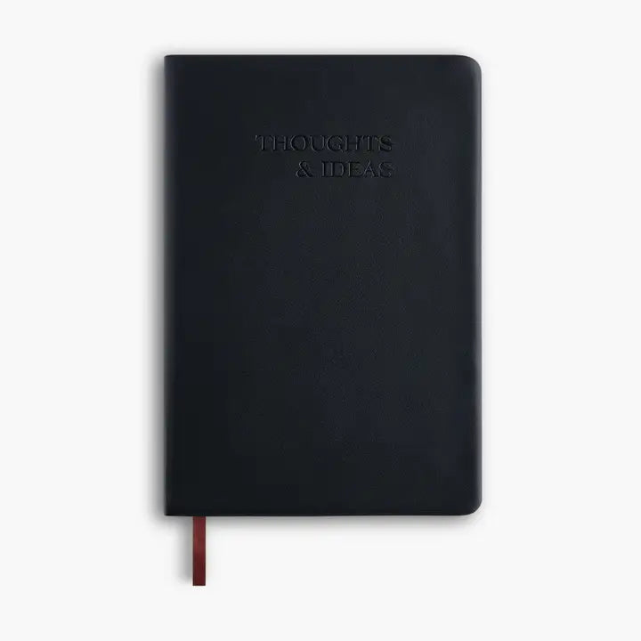 Thoughts and Ideas Black Leather Notebook