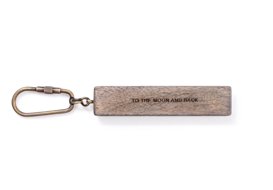 Wood Quote Keychain