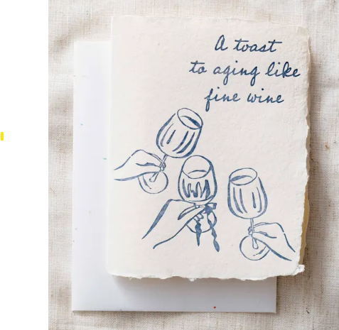 Toasting to A Fine Wine Birthday Greeting Card