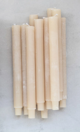 Unscented Taper Candle with Powder Finish
