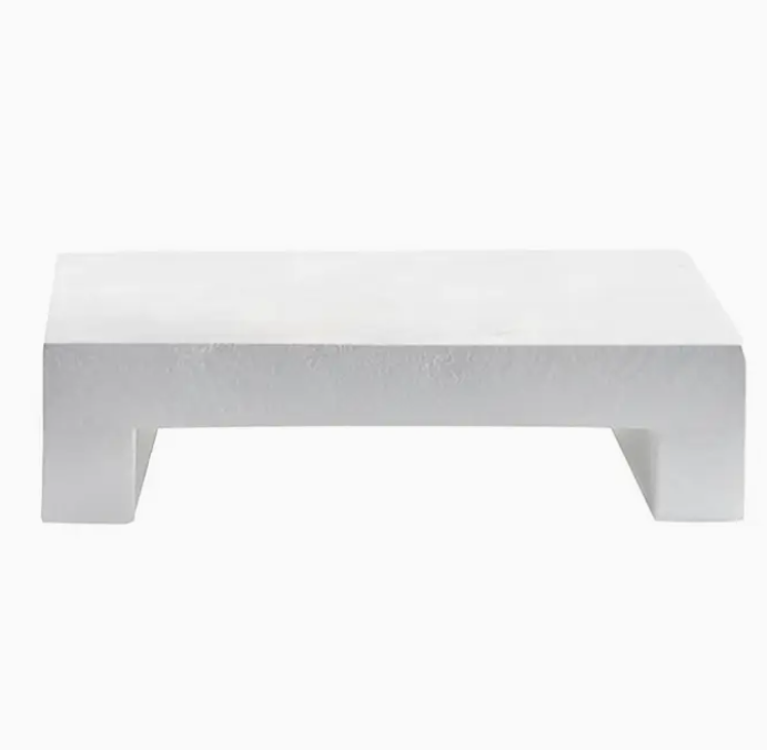 White Textured Pedestal - 8"