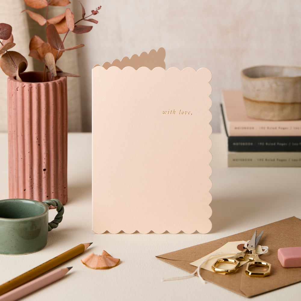 Scallop With Love Blush Greeting Card