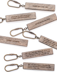Wood Quote Keychain