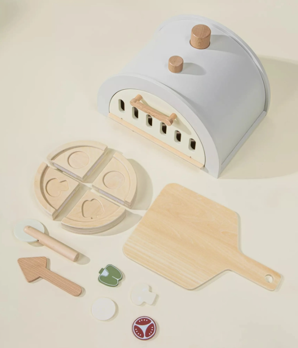Wooden Pizza Oven Playset and Accessories
