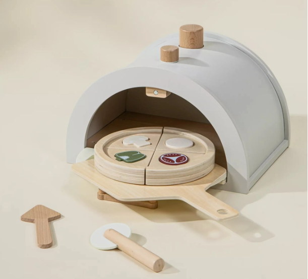 Wooden Pizza Oven Playset and Accessories