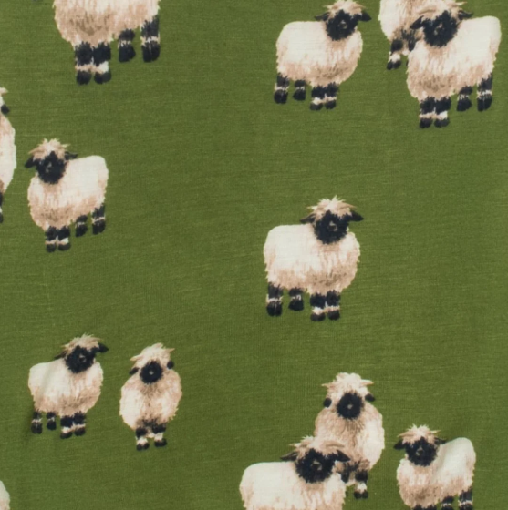 Bamboo Zipper Pajama Valais Sheep