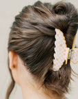 Orange Scalloped Claw Clip