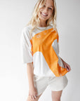 White Tennessee Lawson Logo Oversized Tee