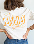 Bradley's Gameday Tee, Cream and Orange