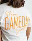 Bradley's Gameday Tee, Cream and Orange