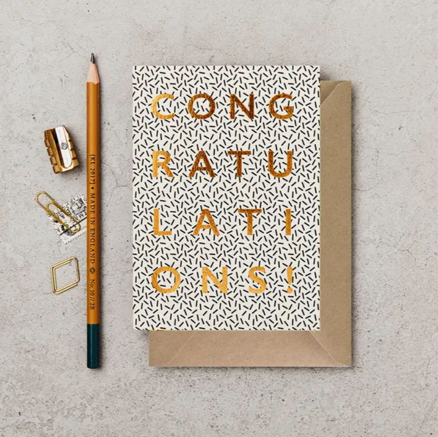 B & W Congratulations