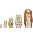 Wood Nativity Nesting Dolls