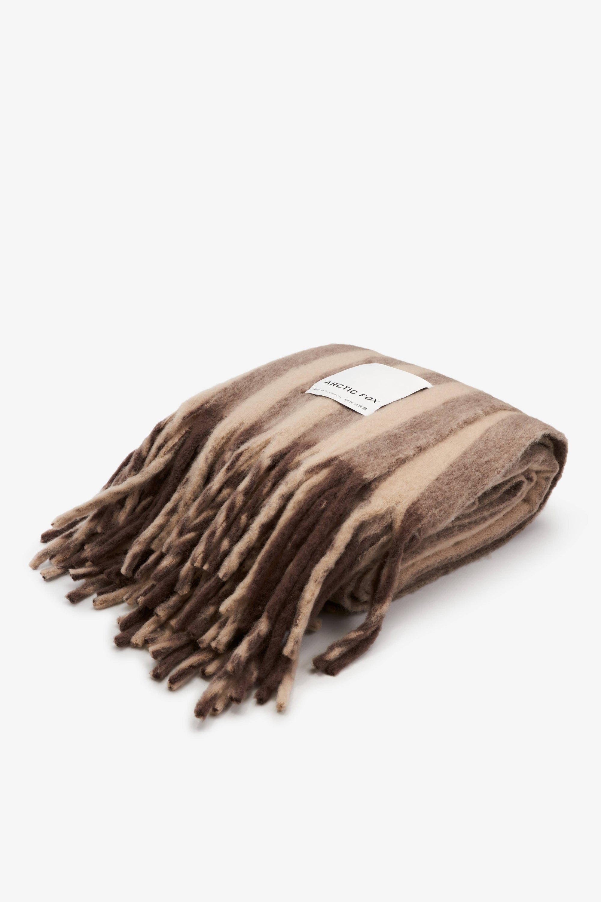 Burnt Umber Stripe Wool Stripe Throw